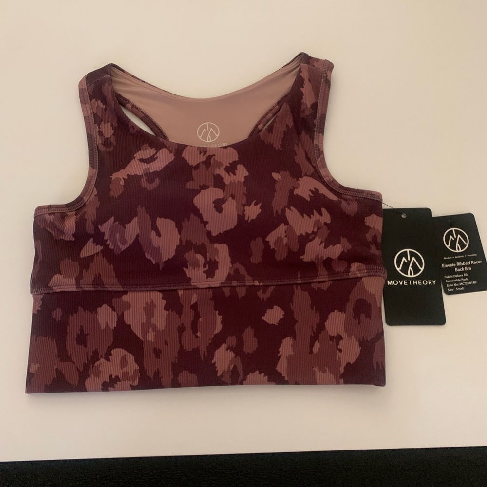 Movetheory Ribbed Racer Back Bra Size S.